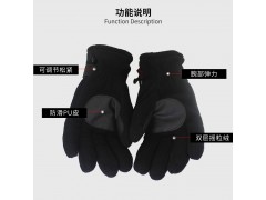 清貨價全拿9.9元一對280克加厚搖粒絨騎行手套